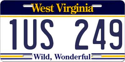 WV license plate 1US249