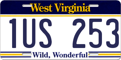 WV license plate 1US253