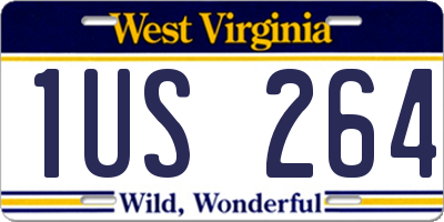 WV license plate 1US264
