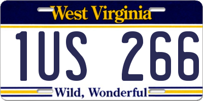 WV license plate 1US266