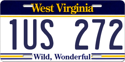 WV license plate 1US272