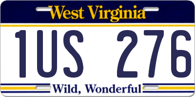 WV license plate 1US276