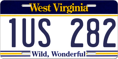 WV license plate 1US282