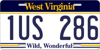 WV license plate 1US286