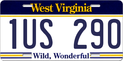 WV license plate 1US290