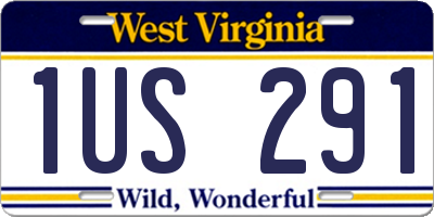 WV license plate 1US291