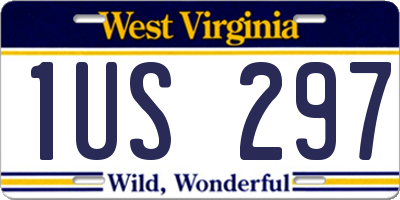 WV license plate 1US297