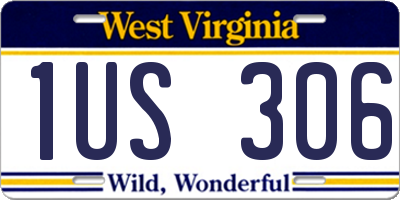 WV license plate 1US306