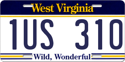 WV license plate 1US310