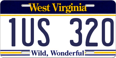 WV license plate 1US320