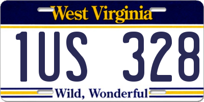 WV license plate 1US328