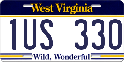 WV license plate 1US330