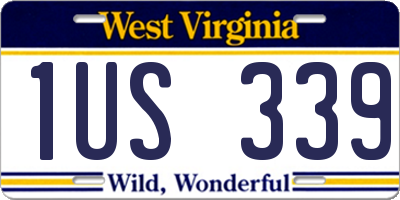 WV license plate 1US339