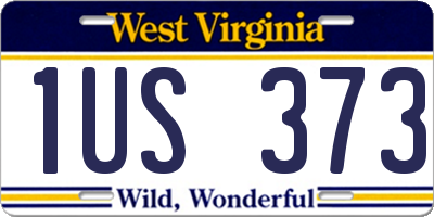 WV license plate 1US373