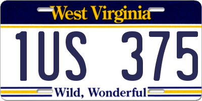 WV license plate 1US375