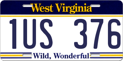WV license plate 1US376