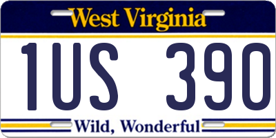 WV license plate 1US390