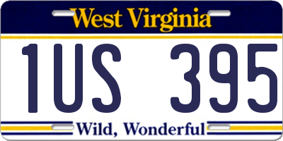 WV license plate 1US395