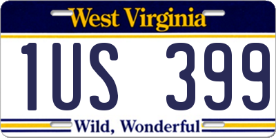 WV license plate 1US399