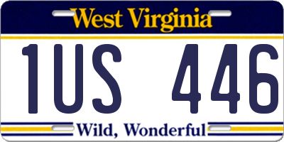 WV license plate 1US446