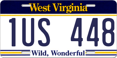 WV license plate 1US448