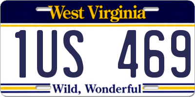 WV license plate 1US469