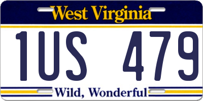 WV license plate 1US479