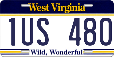 WV license plate 1US480