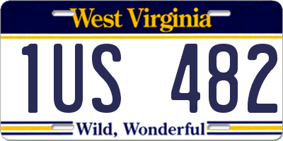WV license plate 1US482