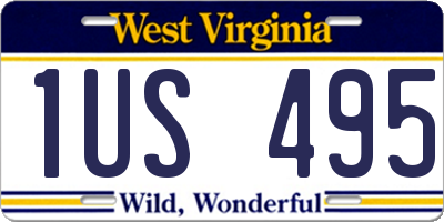 WV license plate 1US495