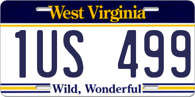 WV license plate 1US499