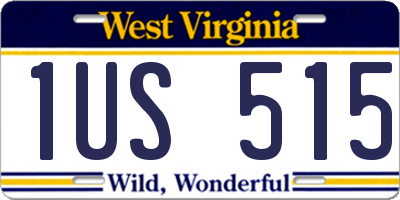 WV license plate 1US515