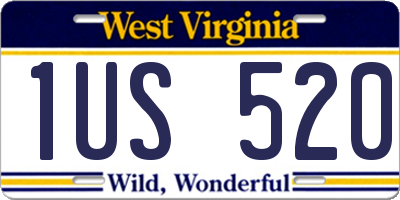 WV license plate 1US520