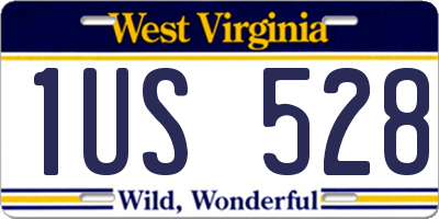 WV license plate 1US528