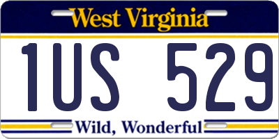 WV license plate 1US529