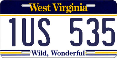 WV license plate 1US535