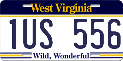 WV license plate 1US556