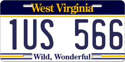 WV license plate 1US566