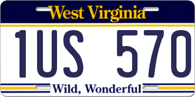 WV license plate 1US570