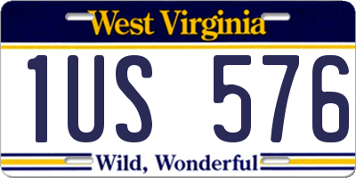 WV license plate 1US576