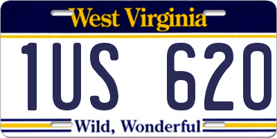 WV license plate 1US620
