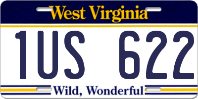 WV license plate 1US622