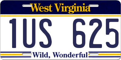 WV license plate 1US625