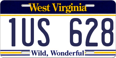 WV license plate 1US628