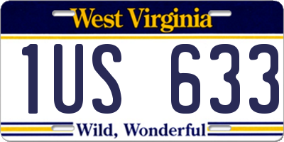 WV license plate 1US633