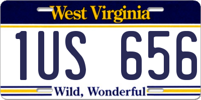 WV license plate 1US656