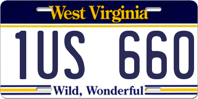 WV license plate 1US660