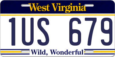 WV license plate 1US679