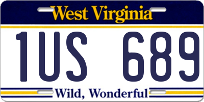 WV license plate 1US689