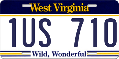 WV license plate 1US710